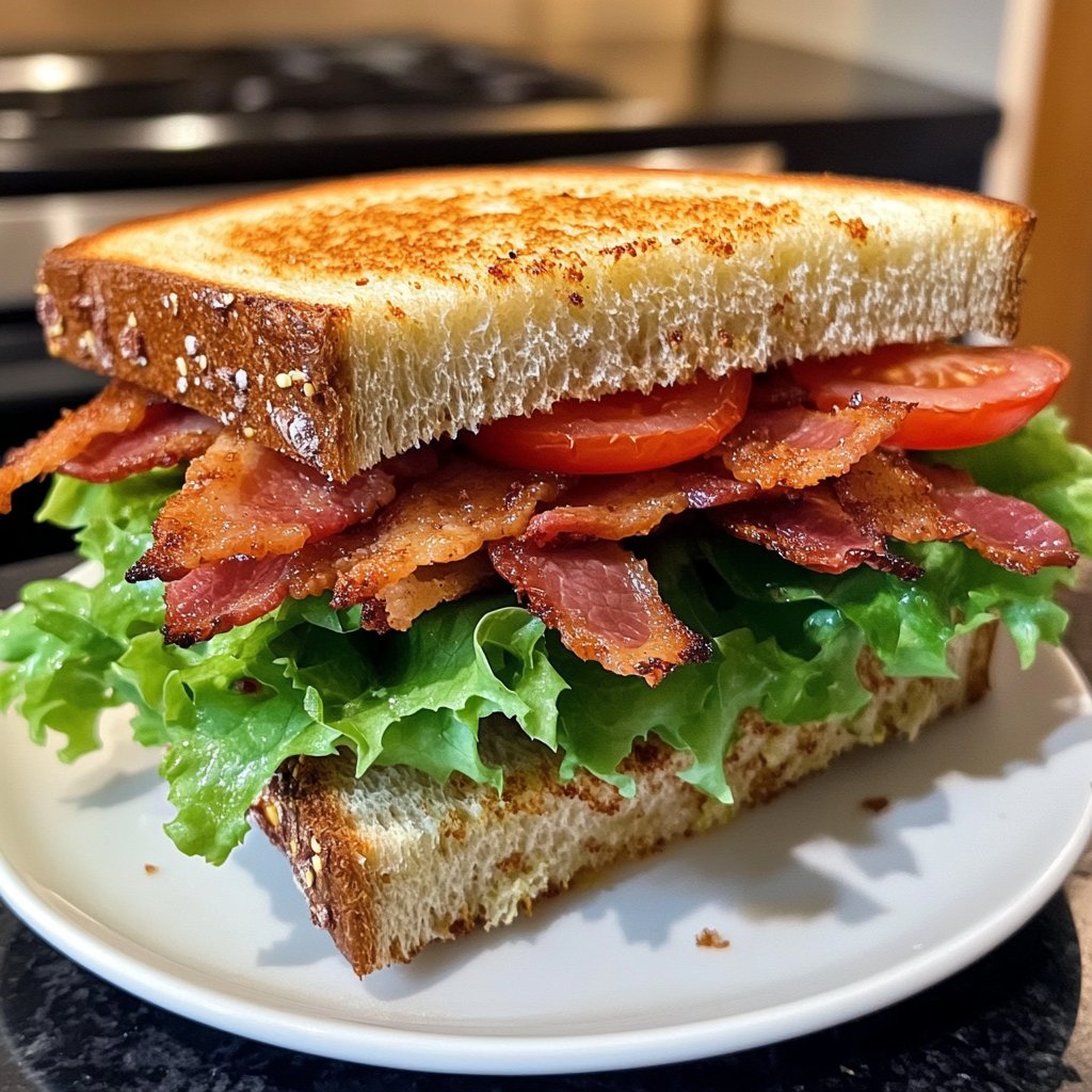 Healthy BLT Sandwich Lunch