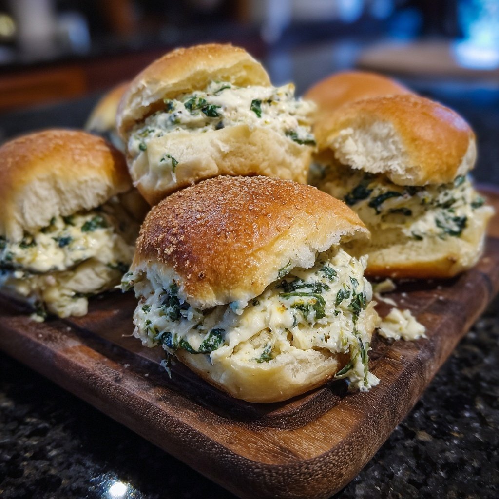 Easy Slider Spinach Artichoke Sliders