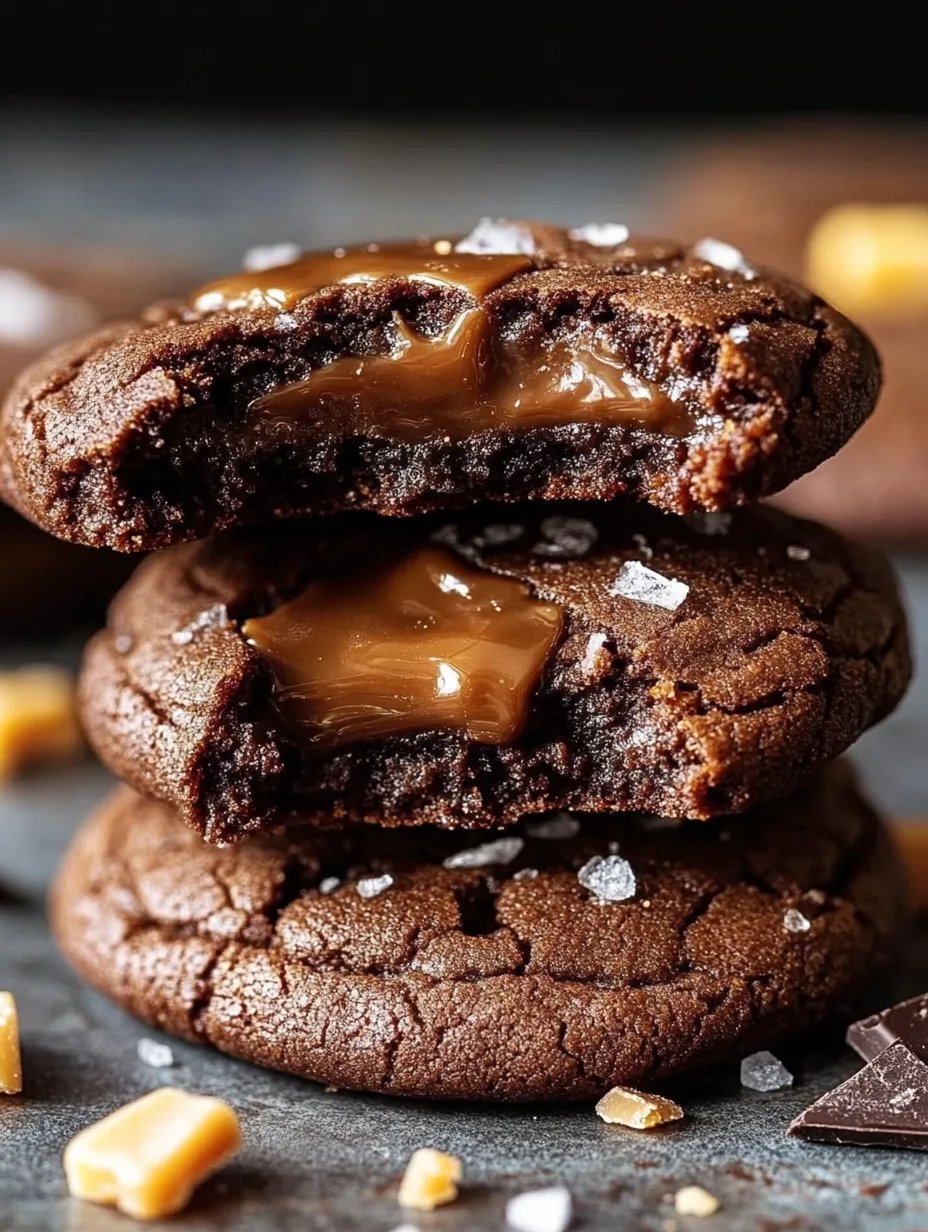 Salted Caramel Chocolate Cookies