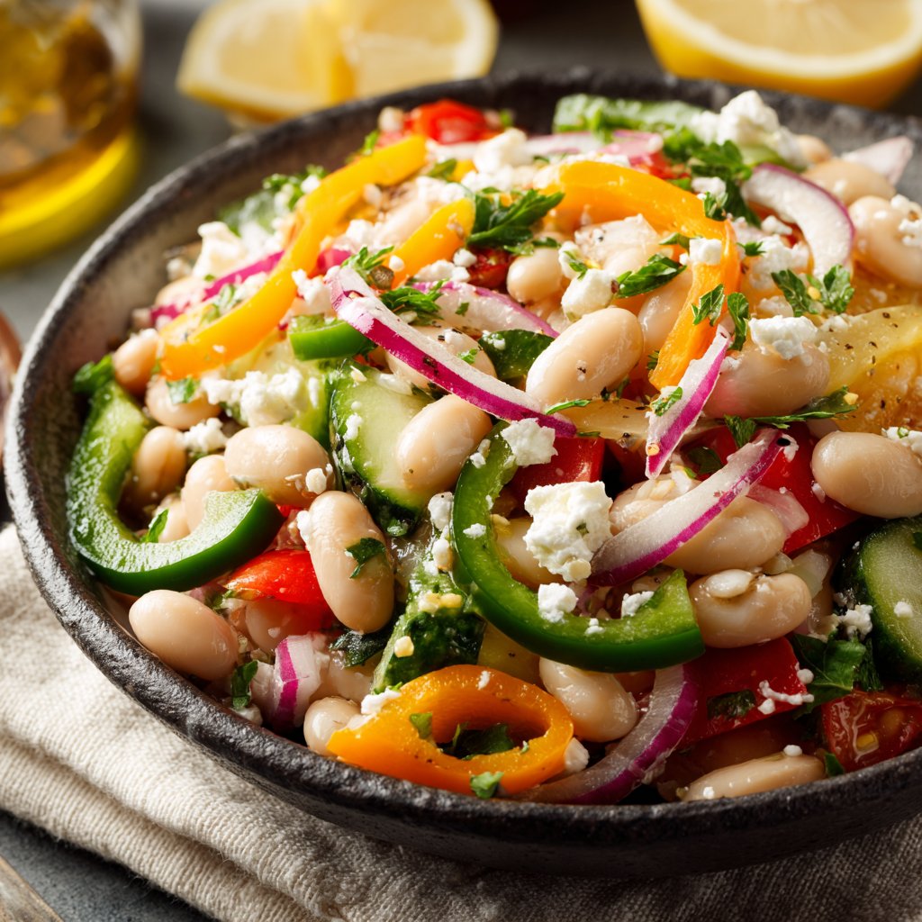 Healthy Lunch White Bean Lemon Salad