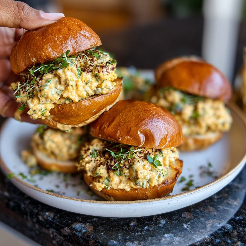 Herbed Chickpea Smash Sliders