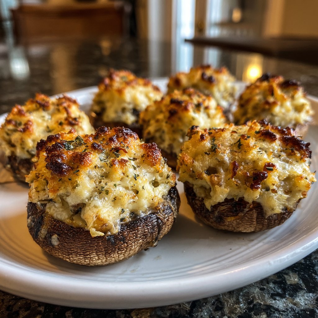 Super Bowl Stuffed Mushrooms