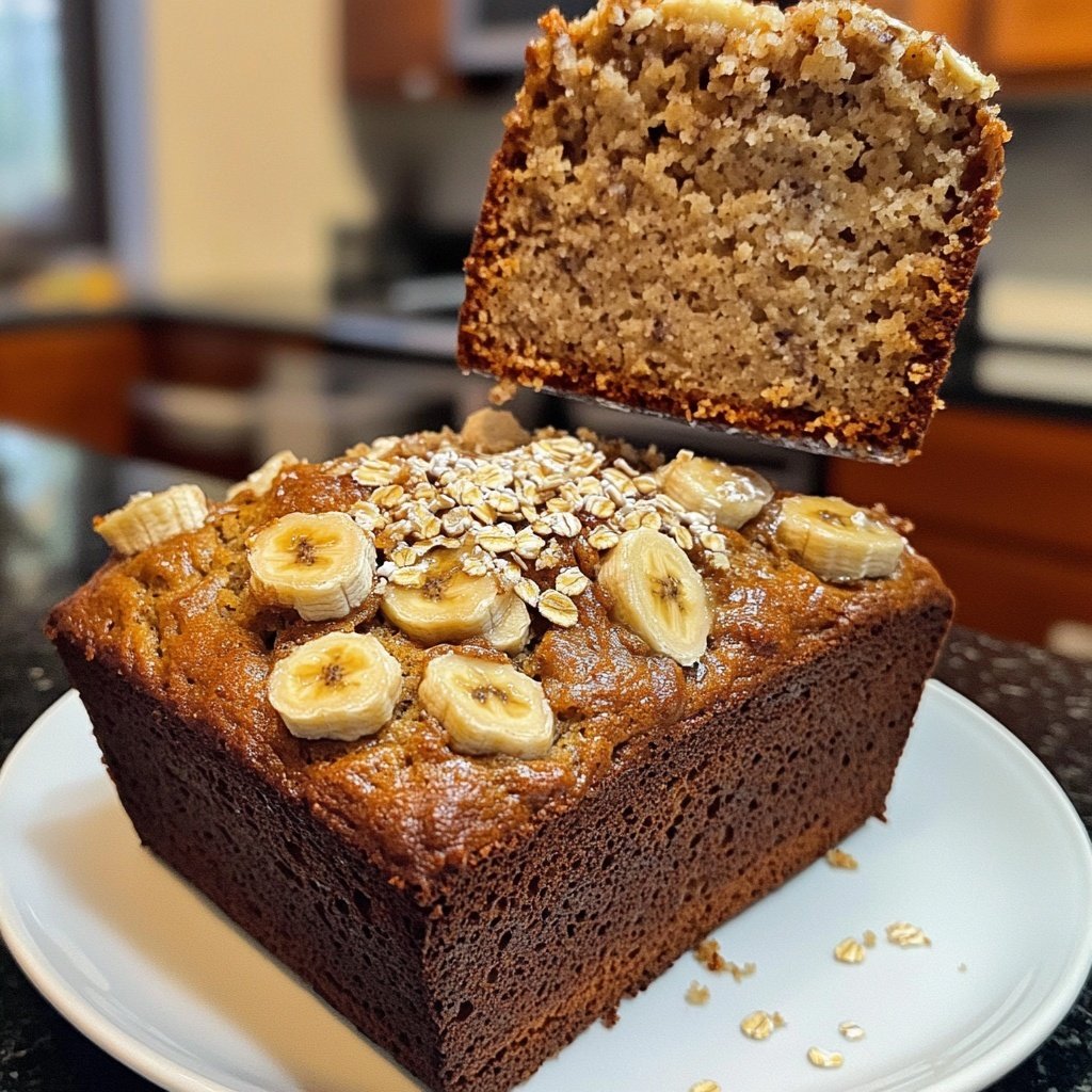 Healthy Banana Bread with Oats Recipe