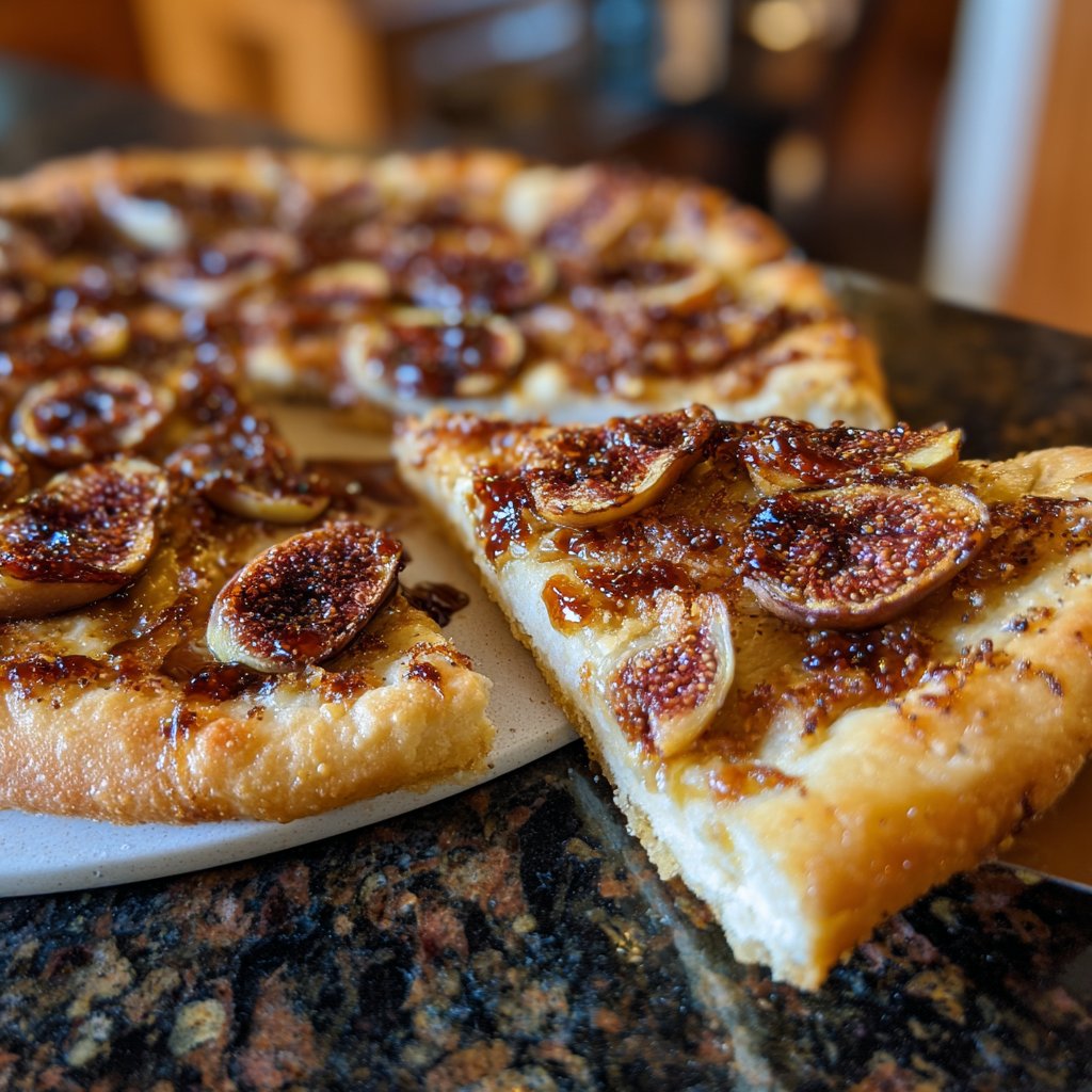 Roasted Fig Flatbread with Balsamic Drizzle