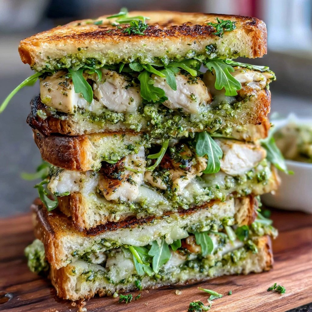 Easy Lunch Chicken Pesto Sandwich