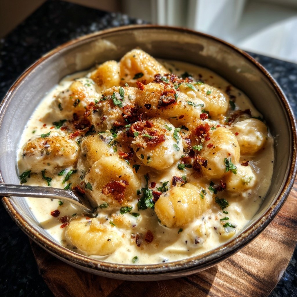 Romantic Creamy Tuscan Gnocchi