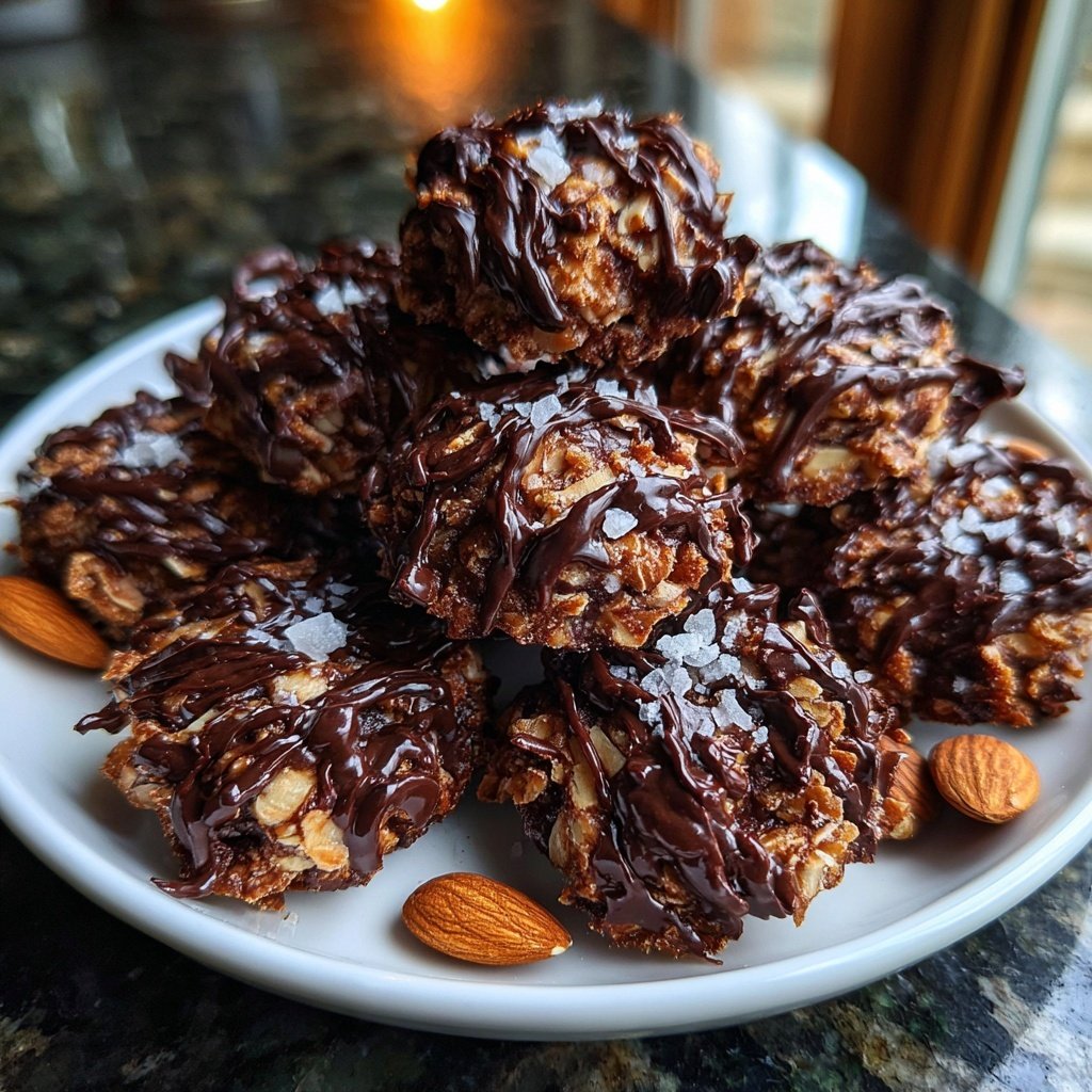 Valentines Treats Chocolate Almond Clusters