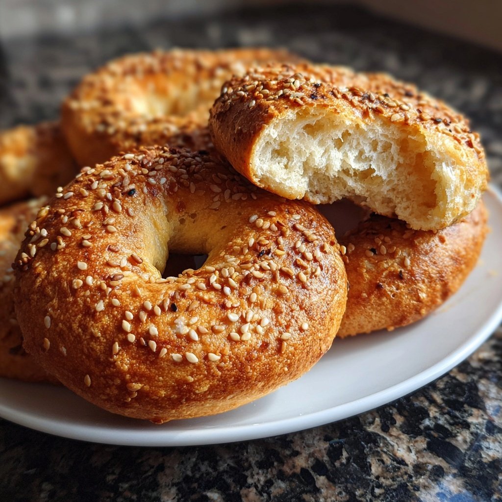 Oven Baked Yogurt Bagels