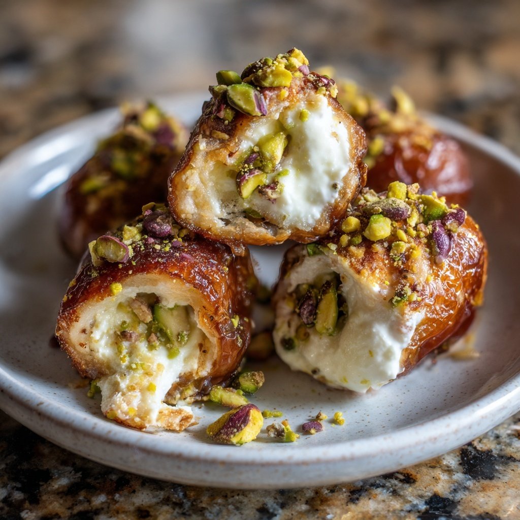 Valentines Snacks Cheese Stuffed Dates