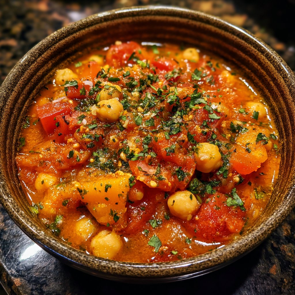 Healthy Dinner Tomato Chickpea Stew