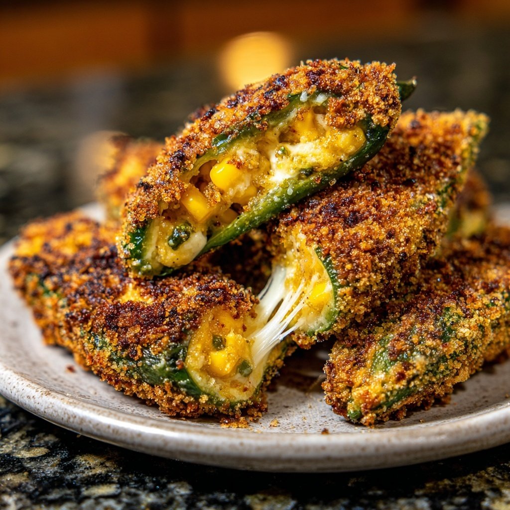 Jalapeno Poppers Stuffed with Corn