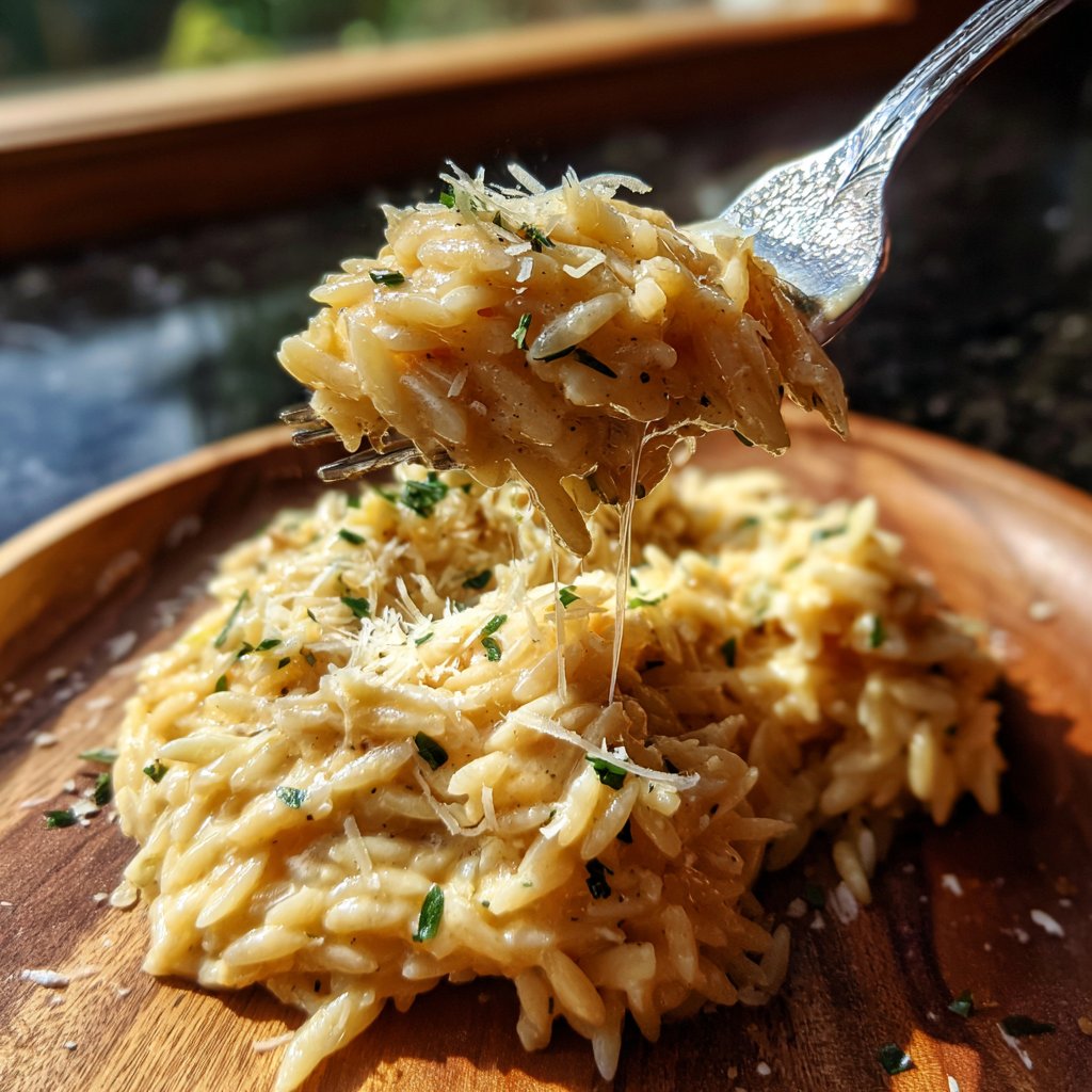 Romantic Creamy Orzo for Two