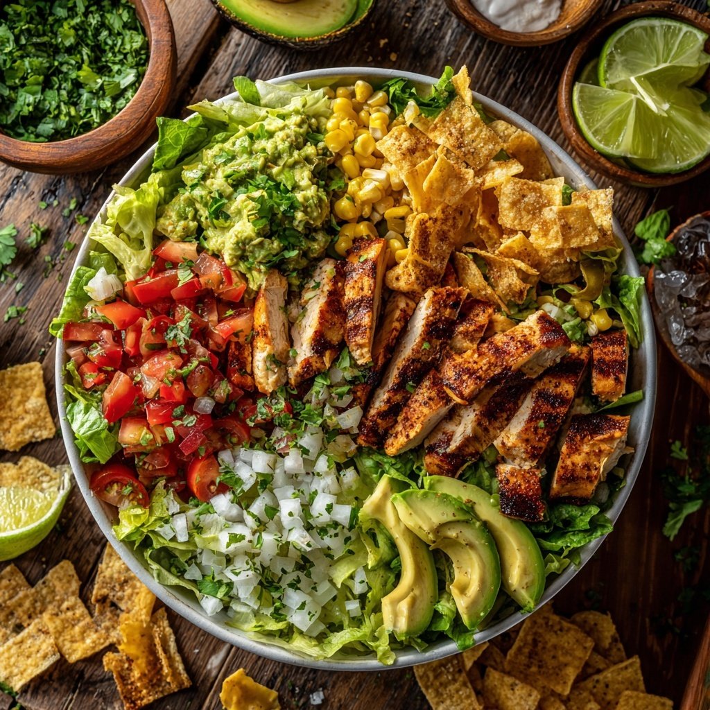 Healthy Chicken Taco Salad Bowl