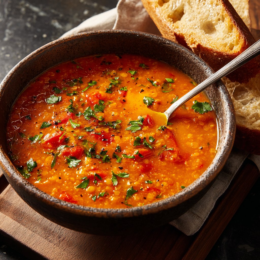 Creamy Tomato Lentil Soup