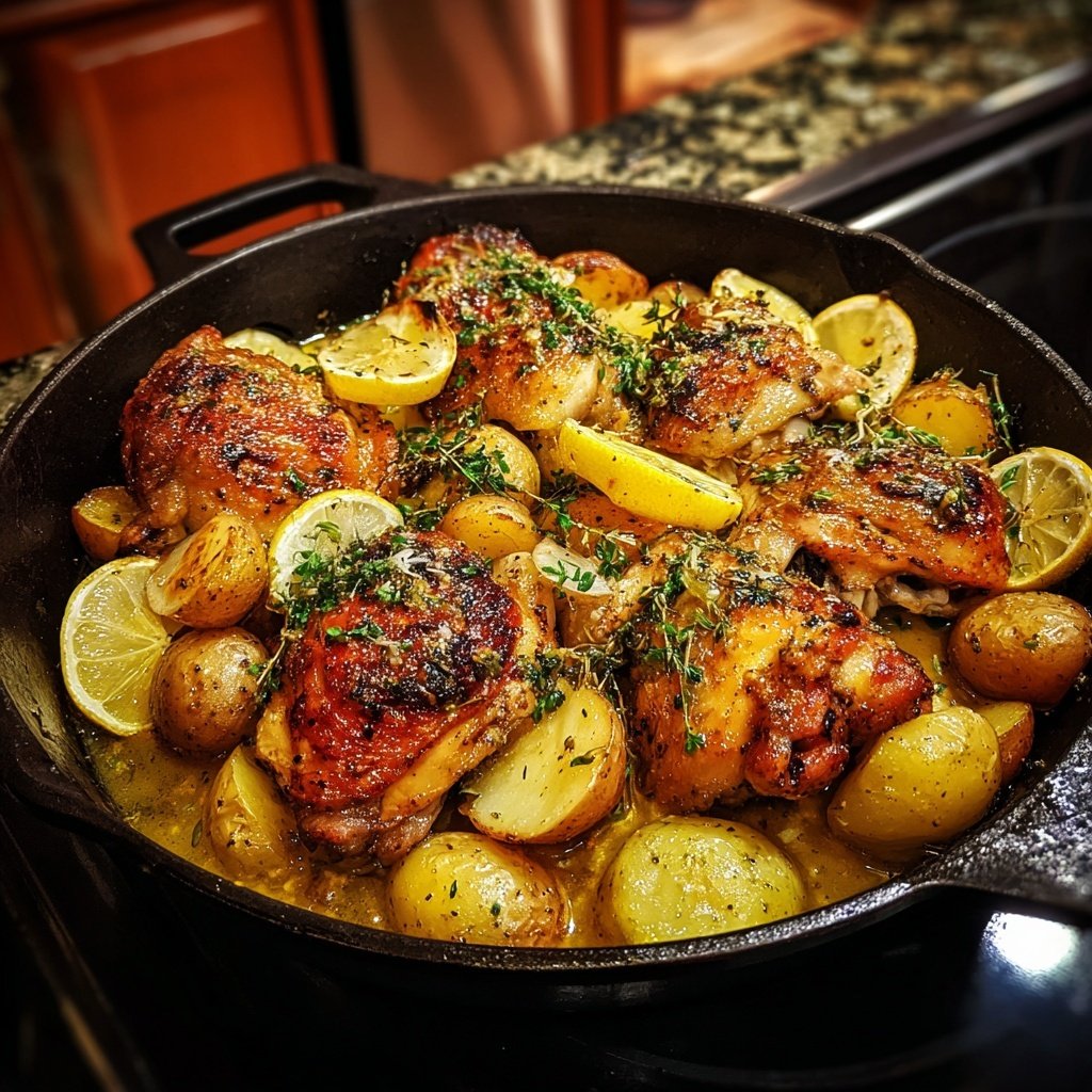 One Pan Lemon Chicken And Potatoes
