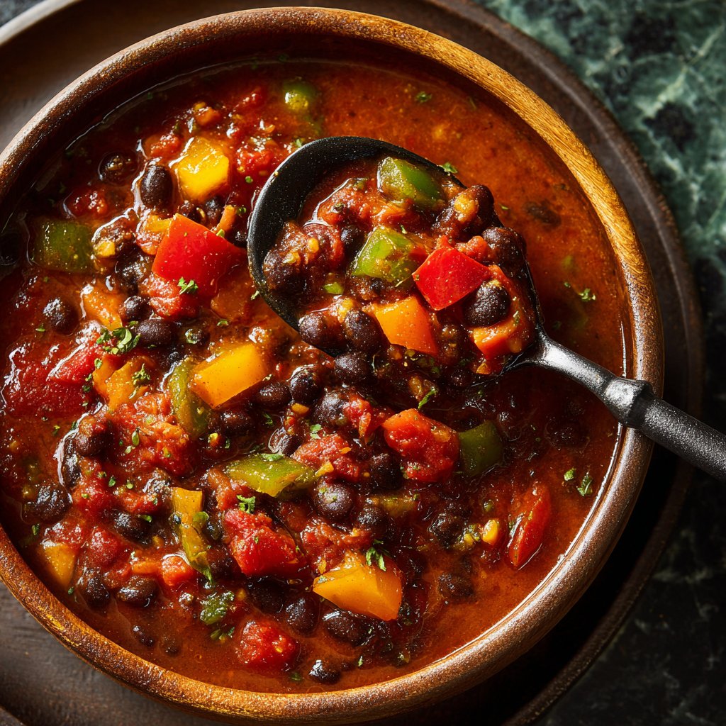 Healthy Crockpot Black Bean Chili
