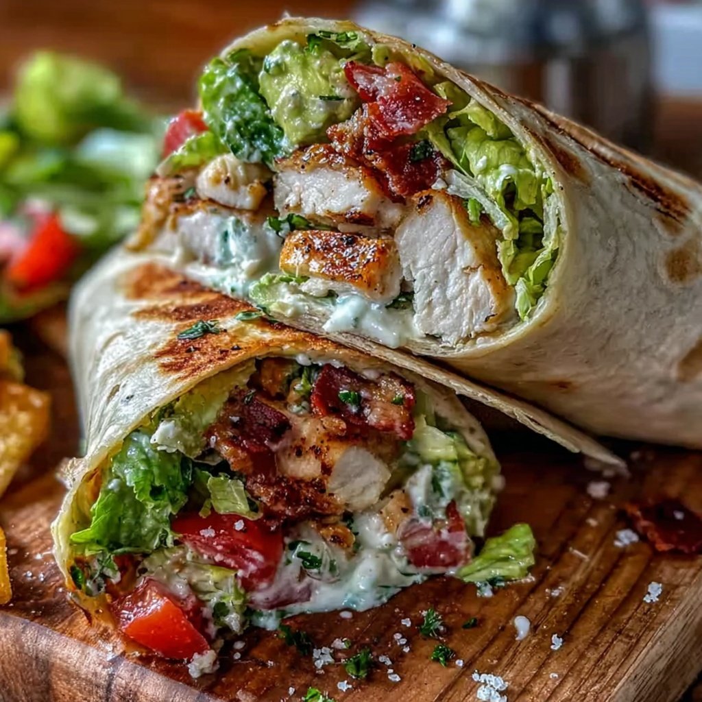 Easy Lunch Chicken Avocado Wrap