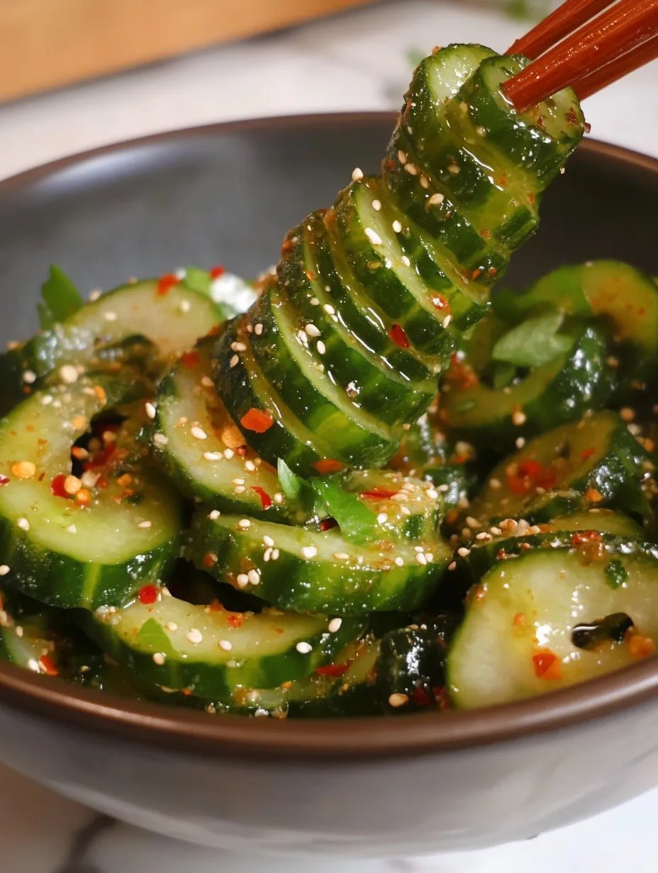 Spicy Spiral Cucumber Salad