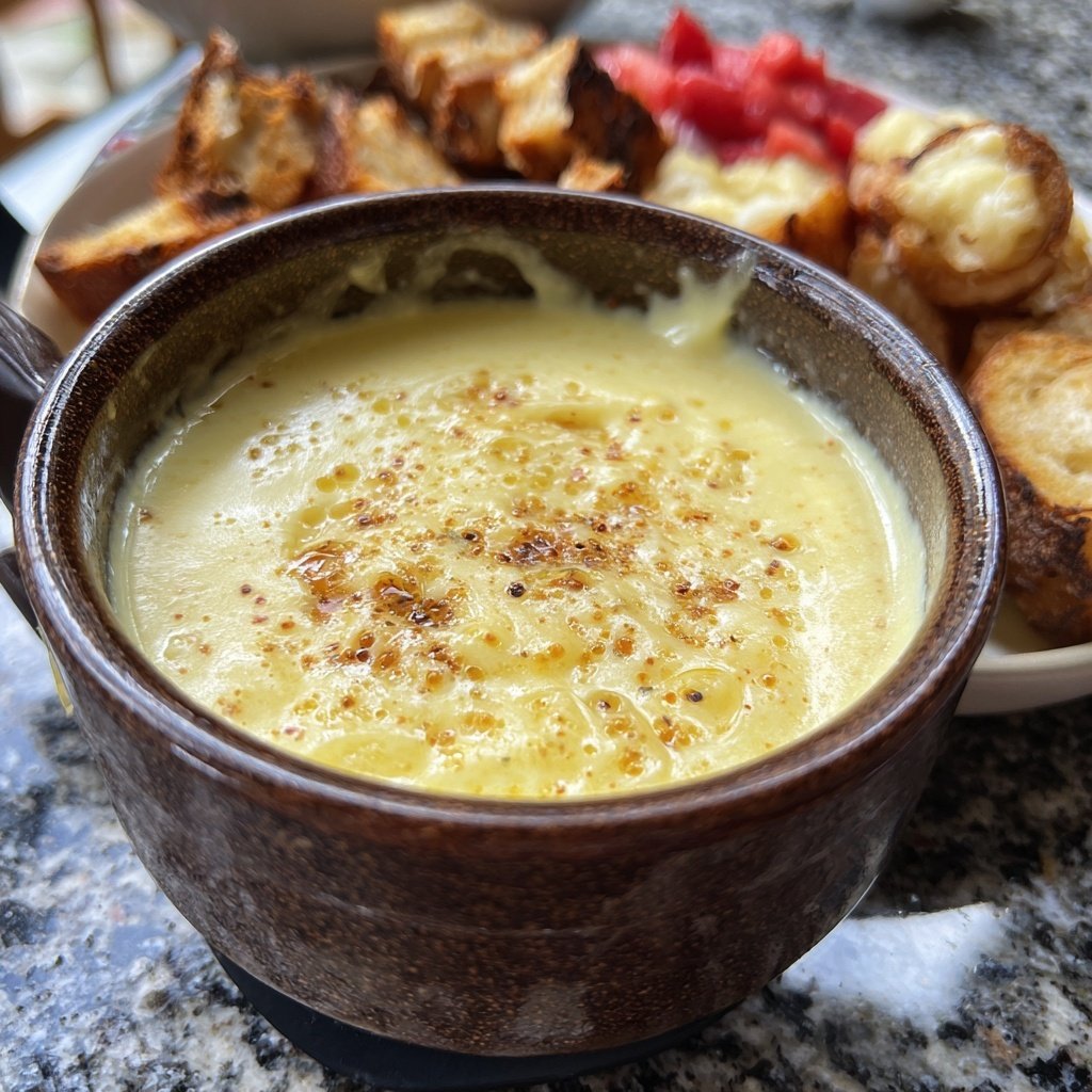 Fondue with Smoked Cheese