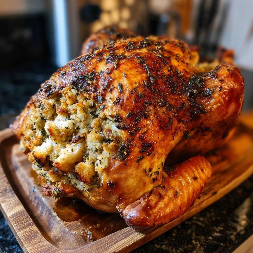 Seasonal & Festive Thanksgiving Herb Stuffed Turkey