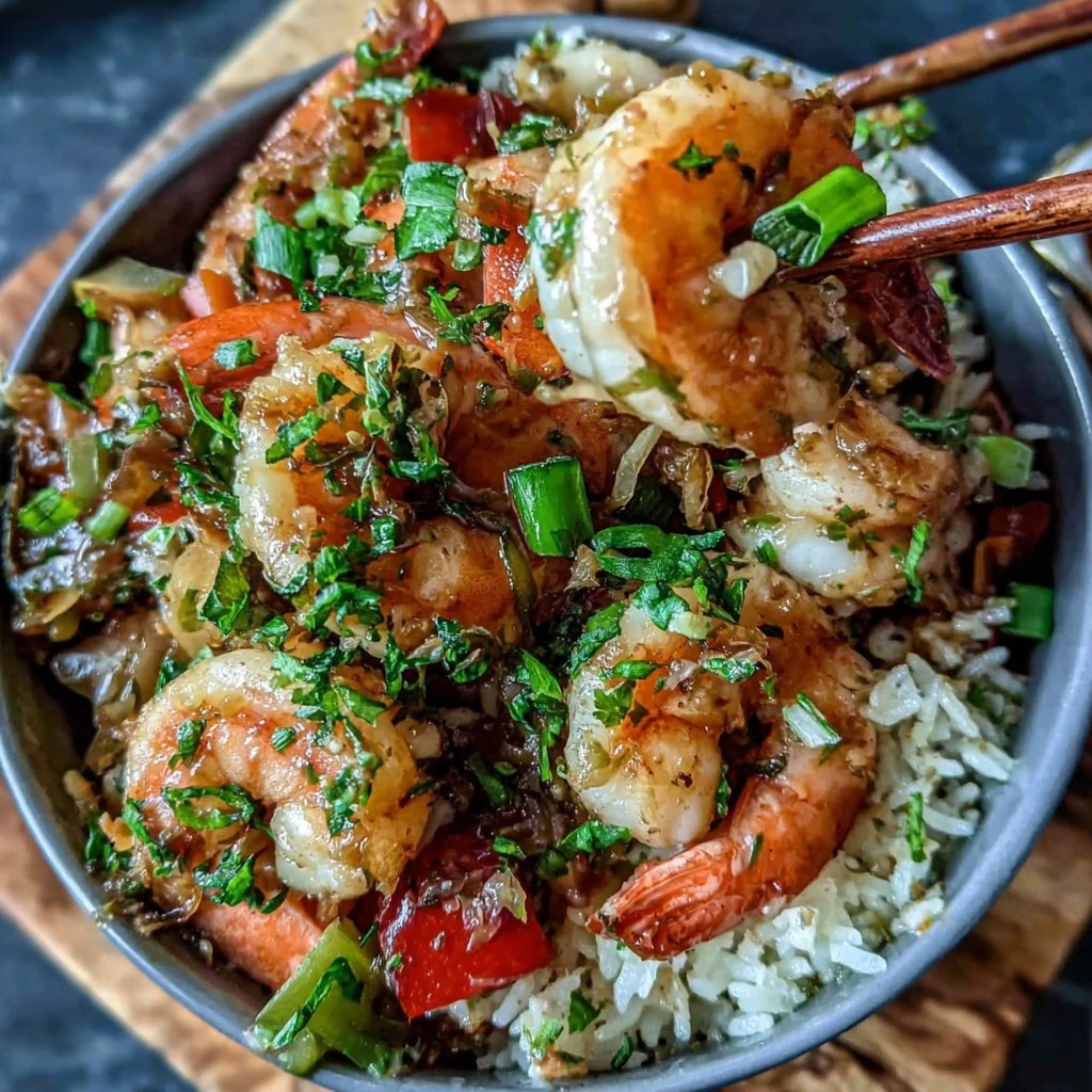 Healthy Lemon Garlic Shrimp Bowl